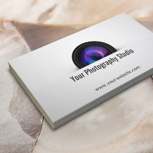 Photographer Professional Camera Lens Business Card