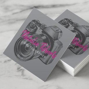 Photographer Professional Camera Photography  Square Business Card