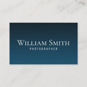 Photographer Professional Deep blue Trendy For him Business Card