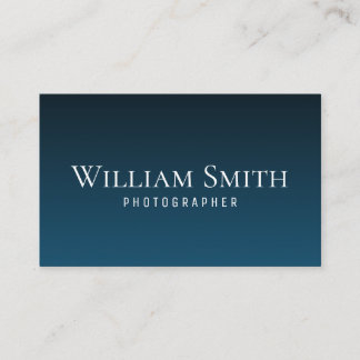 Photographer Professional Deep blue Trendy For him Business Card
