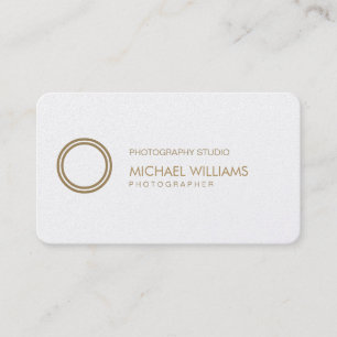 Photographer - Professional elegant white symbol Business Card