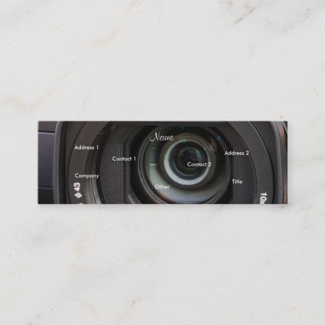 Photographer Profile Card - Customisable (Front)