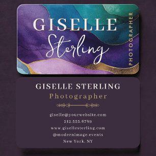 Photographer Purple Business Card
