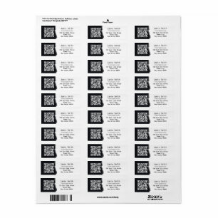 Photographer QR Code White & Black Return Address Label