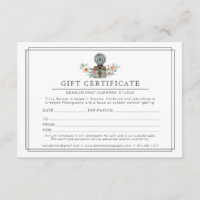 Photographer Retro Camera Logo | Gift Certificate