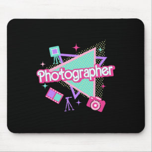 Photographer Retro Pink Photography Men Women Chri Mouse Pad