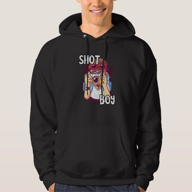 Photographer Shot Boy Photo Camera Lens Photograph Hoodie (Front)