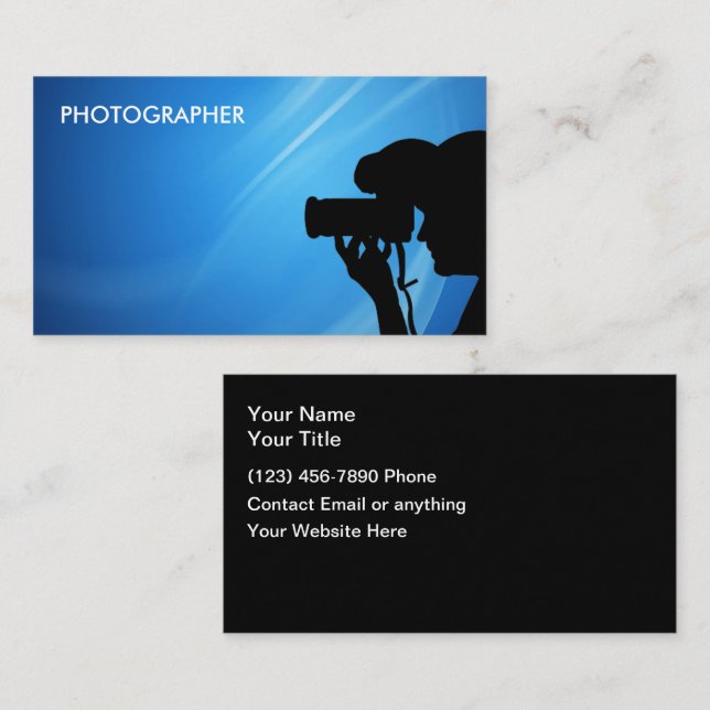 Photographer Simple Business Cards (Front/Back)