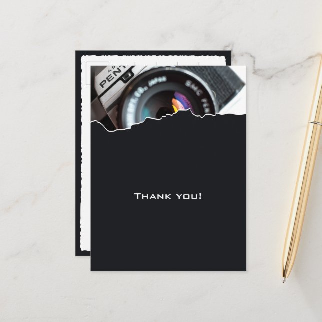 Photographer Studio Promotional Thank You Postcard (Front/Back In Situ)