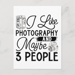Photographer T-Shirt Design Handmade Calligraphy V Postcard