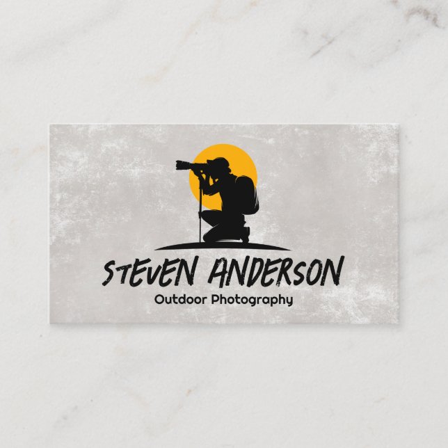 Photographer Taking Photo Business Card (Front)