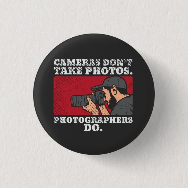 Photographer Taking Pictures 3 Cm Round Badge (Front)