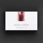 Photographer Vintage Camera Film  Business Card<br><div class="desc">Simple elegance,   featuring strip of film image.</div>