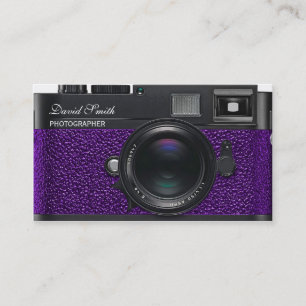 Photographer violet Business Double bed card