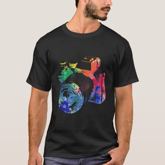 Photographer Watercolor Camera Photo Photography G T-Shirt (Front)