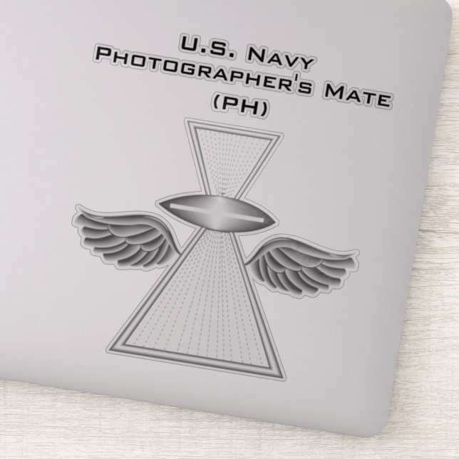 Photographer's Mate (PH) w/wings Sticker  (Detail)