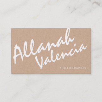 Photographers Name Typography Business Cards