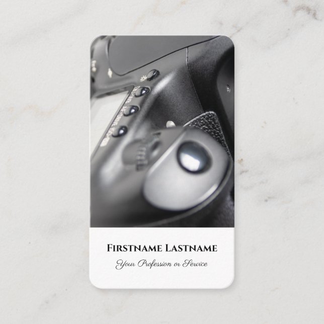 Photographers Videographers DSLR Camera lenses Business Card (Front)