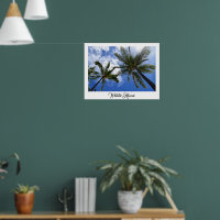 Photographic Art - Palms on Waikiki Beach Poster