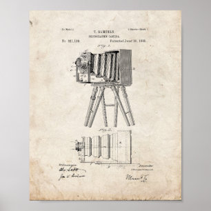 Photographic Camera Patent - Old Look Poster