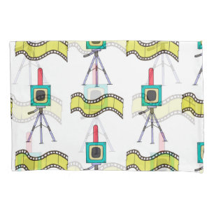 Photographic Journey: Vintage Camera Pattern Pillowcase