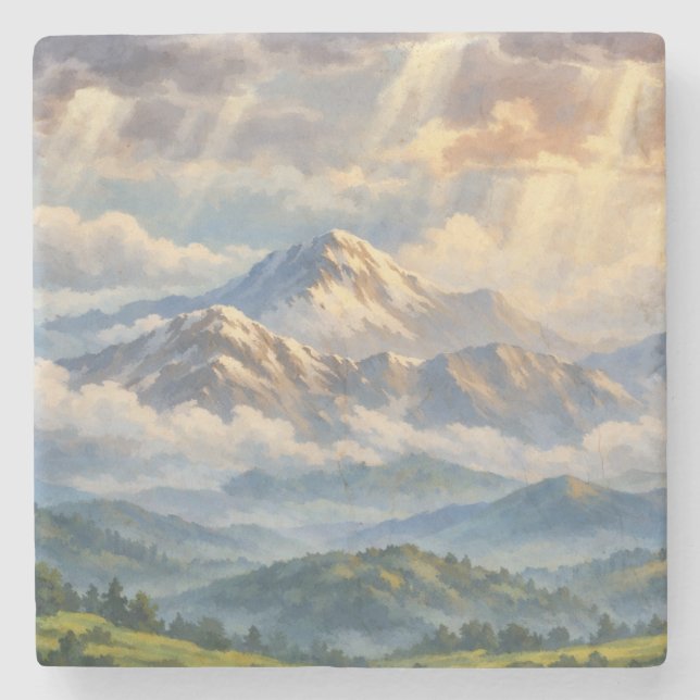 Photographic Landscape Art Edited (Better Quality) Stone Coaster (Front)