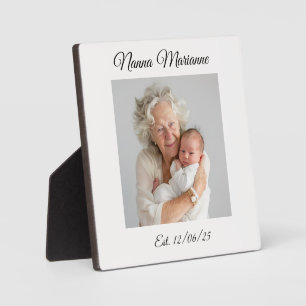 Photographic new baby wall plaque