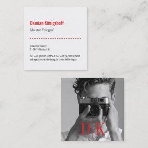 Photographie manuell Visitenkarte Square Business Card