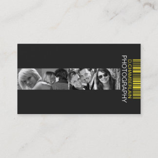 Photography and Barcode - Yellow Business Card