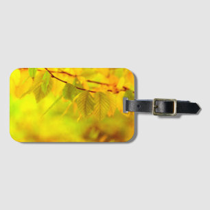 Photography - autumn beech leaves + your ideas luggage tag