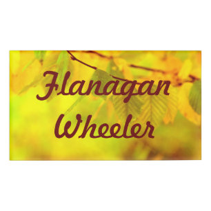 Photography - autumn beech leaves + your ideas name tag