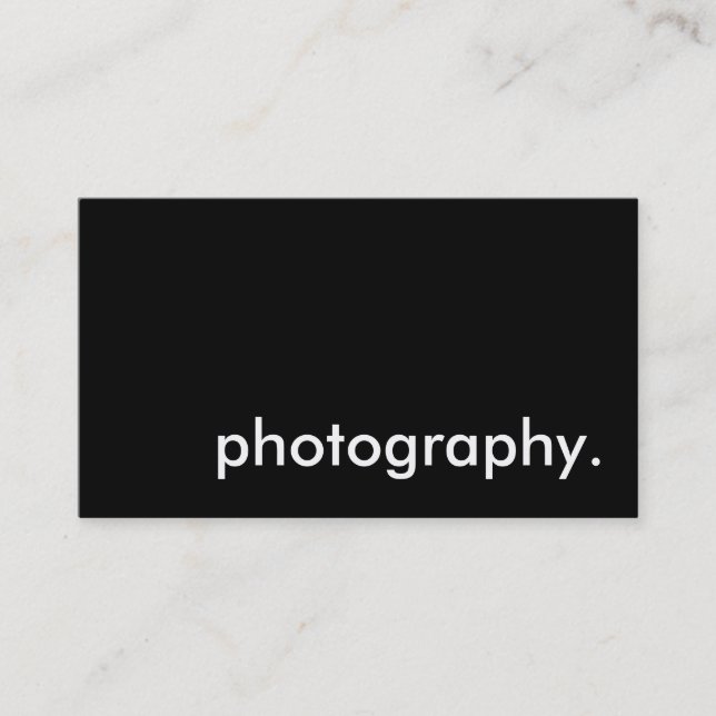 photography, business card (Front)
