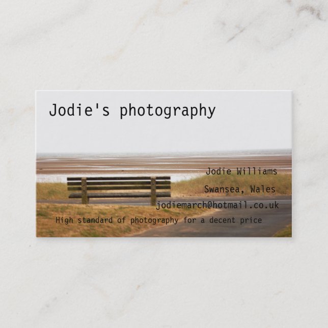 Photography business card (Front)