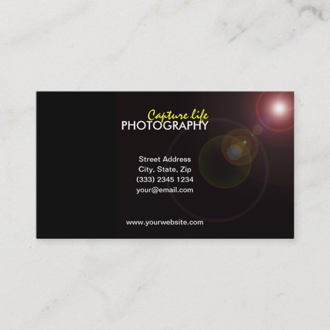 Photography business card (Front)