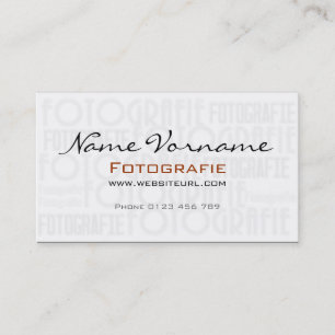 photography business card