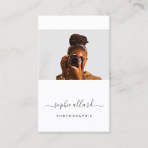 Photography business card with photo - Model