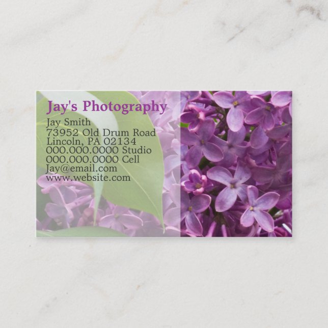 Photography Business Cards (Front)