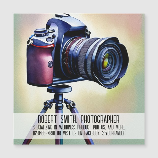 Photography Business Magnetic Card (Front)
