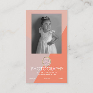 Photography Business Three Tone Colorblock  Photo Card