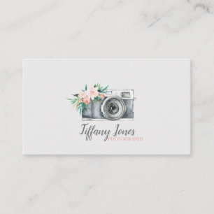 photography camera business card floral