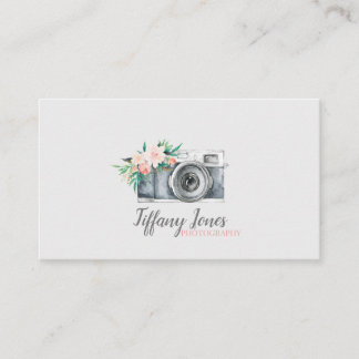 photography camera business card floral