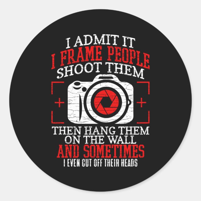 Photography Camera Classic Round Sticker (Front)