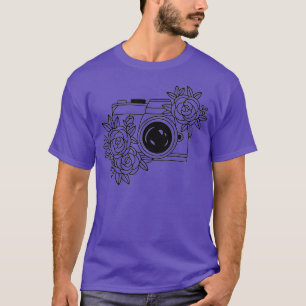 Photography Camera Floral Trendy T-Shirt