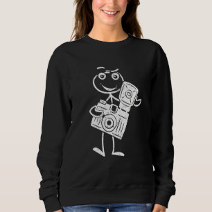 Photography Camera Photographer Stick Figure Photo Sweatshirt