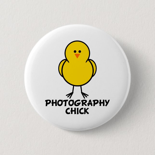 Photography Chick 6 Cm Round Badge (Front)