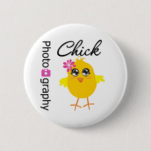 Photography Chick 6 Cm Round Badge