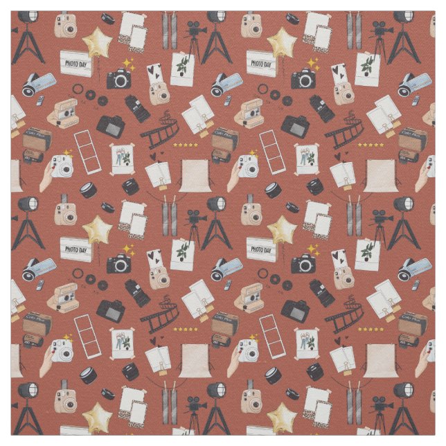 Photography Cinema movie pattern Fabric (Swatch)