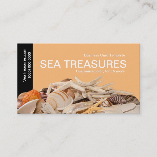 Photography Corals & Shells Business Card (Front)