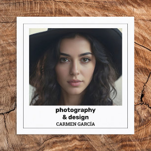 Photography Custom QR Square Business Card