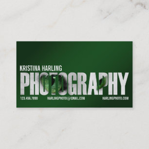 Photography Cutout - Green Business Card